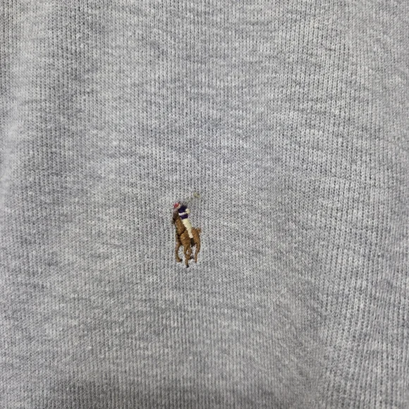Polo Ralph Lauren Men Gray Estate Rib Quarter Zip Pullover Sweater Size Small - Picture 3 of 12